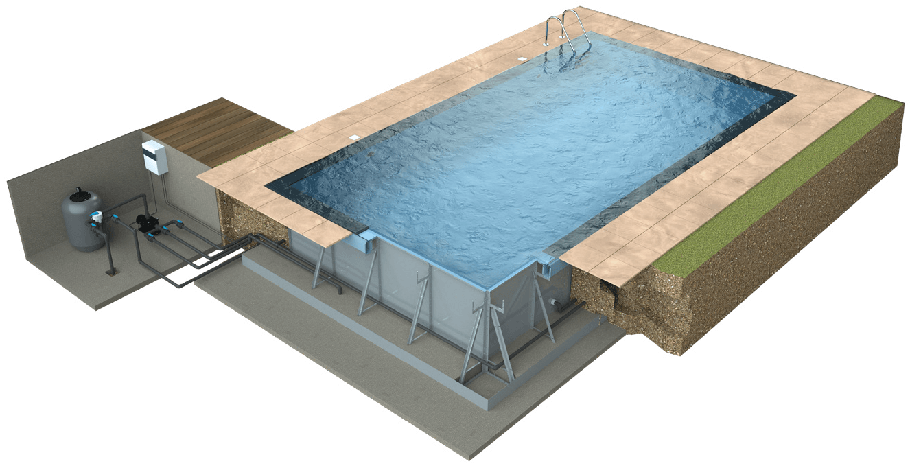 basen przelewowy Magnapool Mirror