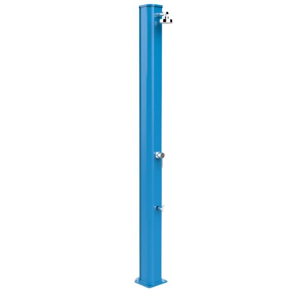 Prysznic solarny Aquaviva Big Jolly aluminium z kranikiem do mycia stóp, niebieski A320/5012, 35 l