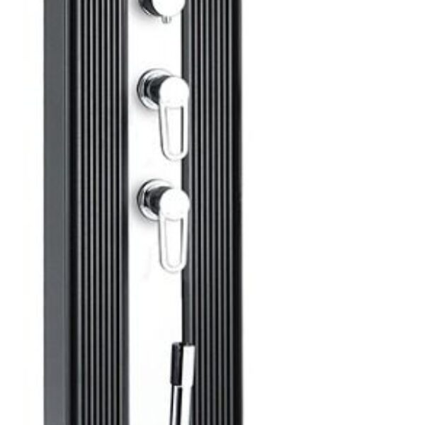 Prysznic solarny Aquaviva Hybride Dada Straight aluminium z baterią do mycia stóp, antracyt DS-D463NX, 40 l